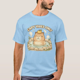 Capy Vibes Only Söt Kawaii Kapybara T Shirt