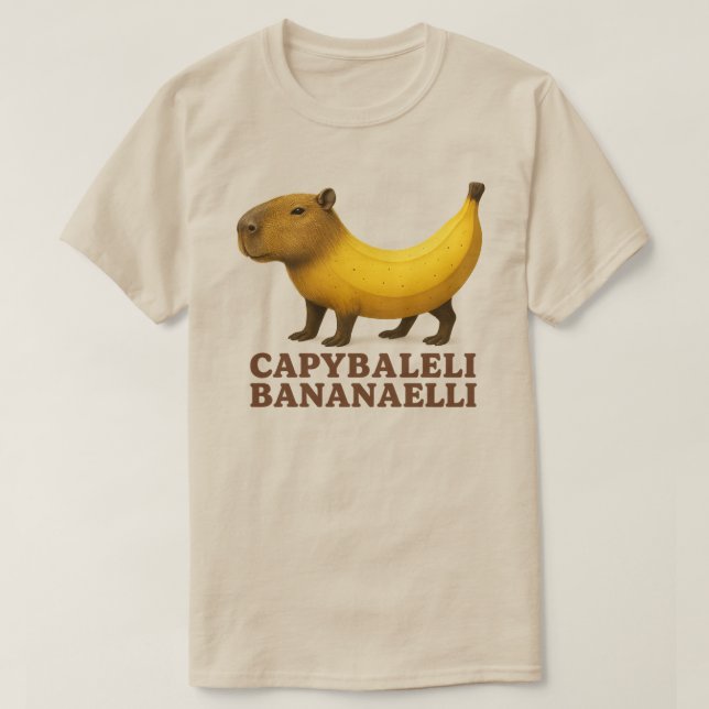 Capybaleli Bananaelli - Italienska Brainrot Banana T Shirt (Design framsida)