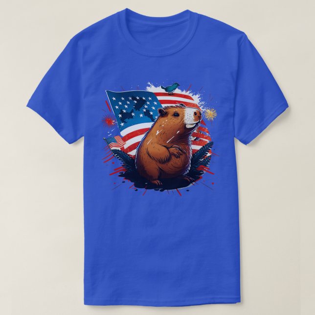 Capybara 4:e juli 4 t shirt (Design framsida)