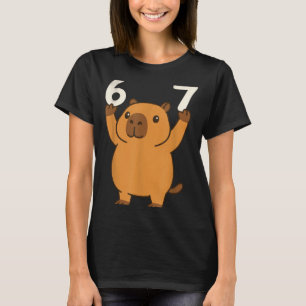 Capybara 67 Meme Sex Sju Rolig T Shirt