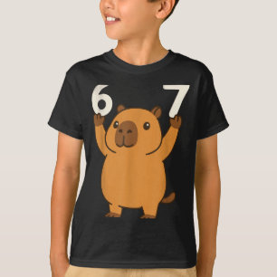 Capybara 67 Meme Sex Sju Rolig T Shirt