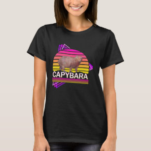 Capybara 80-talets retro, manliga kvinnor, kapybar t shirt