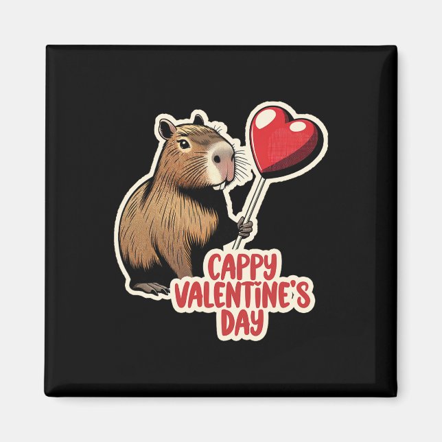 Capybara Alla hjärtans dag  Magnet (Framsidan)
