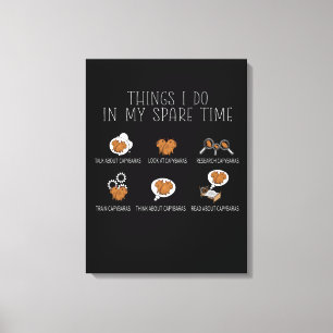 Capybara Älskare Art Kids Funny Capybara Canvastryck