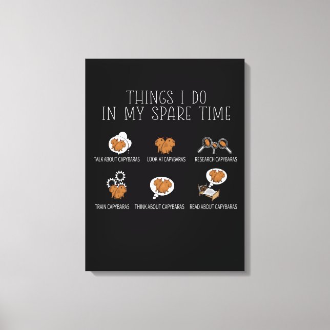 Capybara Älskare Art Kids Funny Capybara Canvastryck (Framsida)