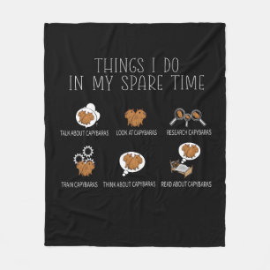 Capybara Älskare Art Kids Funny Capybara Fleecefilt