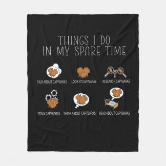 Capybara Älskare Art Kids Funny Capybara Fleecefilt