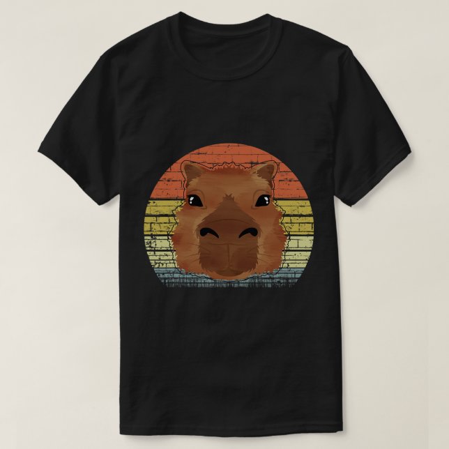 Capybara Älskare Cute Capybara Ansikte Animal Funn T Shirt (Design framsida)