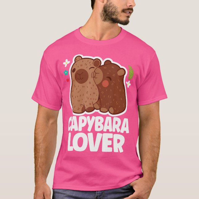 Capybara Älskare Cute Capybara Owner T Shirt (Framsida)