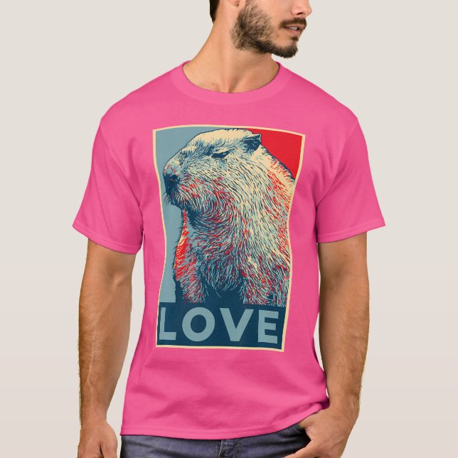 Capybara Älskare Funny Cute Capybara T Shirt (Framsida)