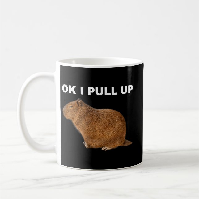 Capybara Älskare OK, jag tar upp Capybara Funny Me Kaffemugg (Vänster)