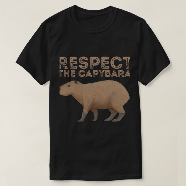 Capybara Älskare respekterar Capybara Funny Capyba T Shirt (Design framsida)