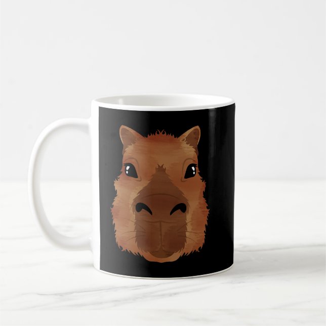 Capybara Älskare respekterar Capybara Funny Rodent Kaffemugg (Vänster)