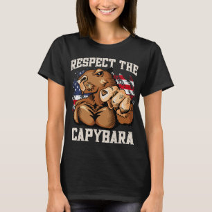 Capybara Älskare respekterar Capybara Rodent USA M T Shirt