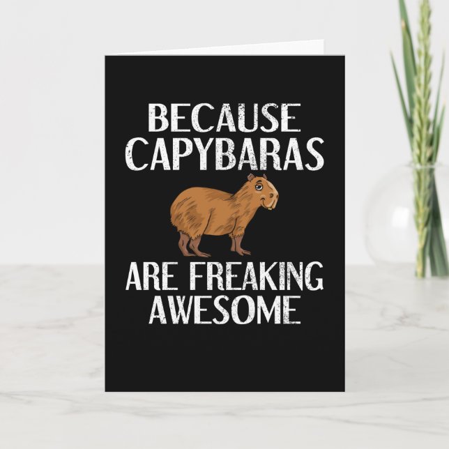 Capybara Älskare Rodent Carpincho Animal Capybara Kort (Framsida)