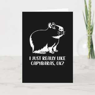 Capybara Älskare Rodent Carpincho Animal Vatten Ho Kort