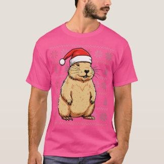Capybara Älskare Wearing Santa Hat Julafton Capyba T Shirt