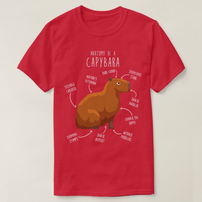 Capybara Anatomy 1 T Shirt (Design framsida)