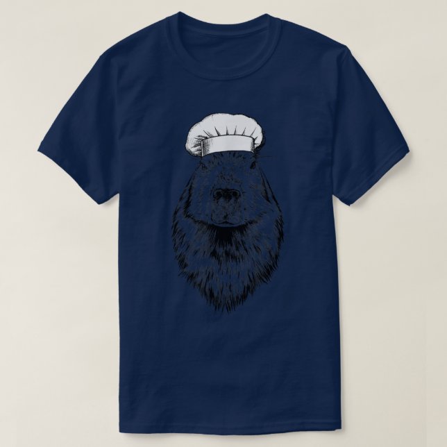 Capybara Animal Chef Funny Cooking Cook T Shirt (Design framsida)