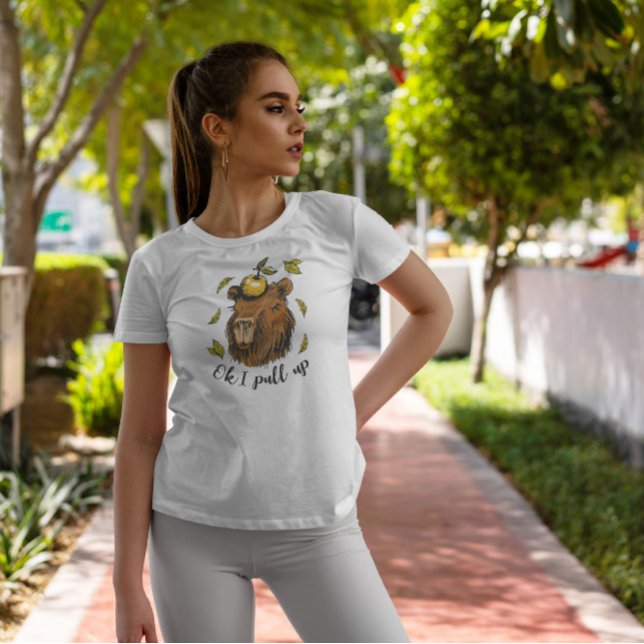 Capybara Animal med äpple T Shirt (Skapare uppladdad)