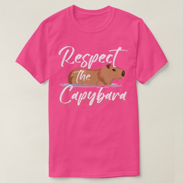 Capybara Animals respekterar Capybara T Shirt (Design framsida)