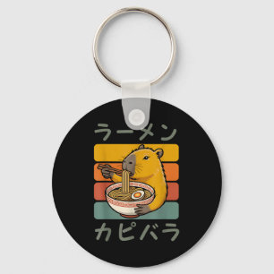 Capybara Anime Grafisk Ramen Kawaii Japansk Vinta Nyckelring