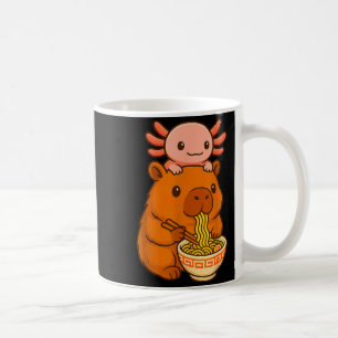 Capybara Anime Ramen Axolotl Rolig Grafisk Kawaii Kaffemugg
