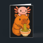 Capybara Anime Ramen Axolotl Roligt Grafiskt Kawai Kort<br><div class="desc">Capybara Anime Ramen Axolotl Roligt Grafiskt Kawaii Capibara</div>