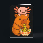 Capybara Anime Ramen Axolotl Roligt Grafiskt Kawai Kort<br><div class="desc">Capybara Anime Ramen Axolotl Roligt Grafiskt Kawaii Capibara</div>