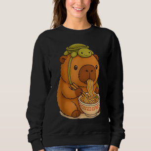 Capybara Anime Ramen Sköldpadda Rolig Grafisk Kawa T Shirt