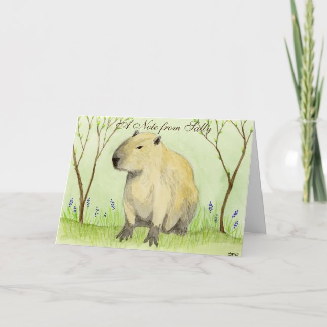 Capybara Anteckningskort (Framsida)