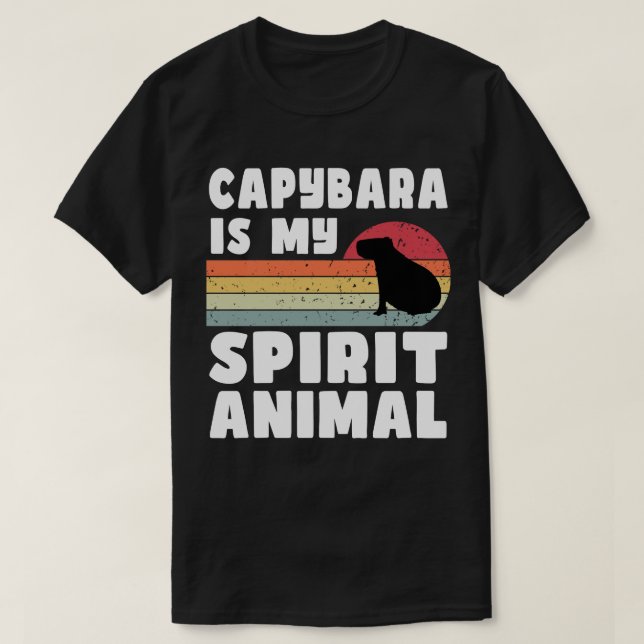 Capybara är mitt andliga djur T-Shirt (Design framsida)