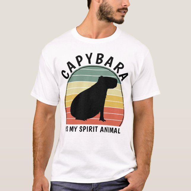 Capybara är mitt andliga djur t shirt (Framsida)