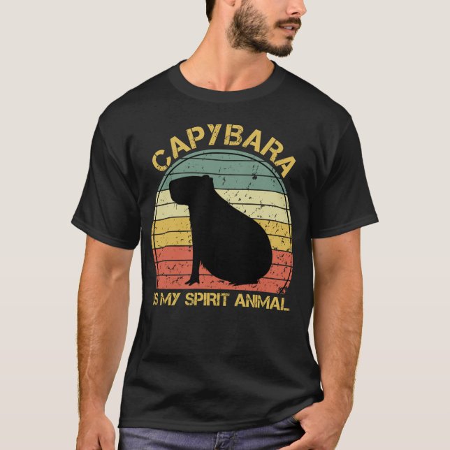 Capybara är mitt andliga djur t shirt (Framsida)