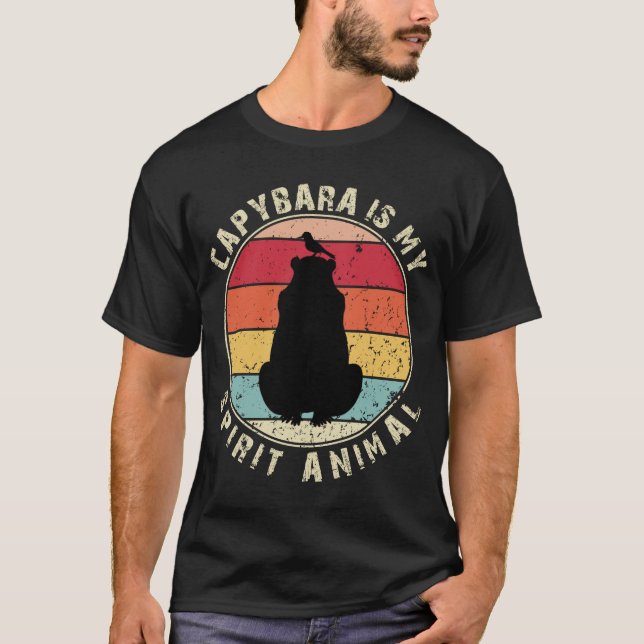 Capybara är mitt andliga djur t shirt (Framsida)