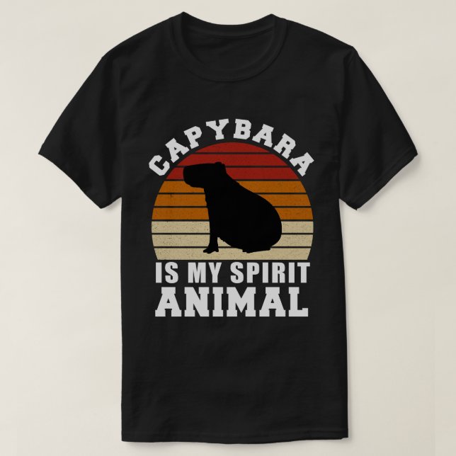 Capybara är mitt andliga djur T-Shirt (Design framsida)