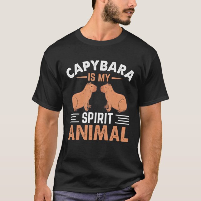 Capybara är mitt självanska djur i Capybara T Shirt (Framsida)