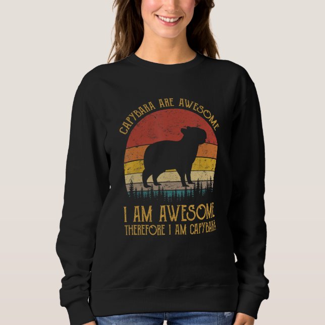 Capybara Are Awesome I Am Awesome Funny Rodent Ani T Shirt (Framsida)