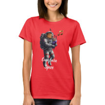 Capybara Astronaut Dudelsäckspelande Rymd T-Shirt