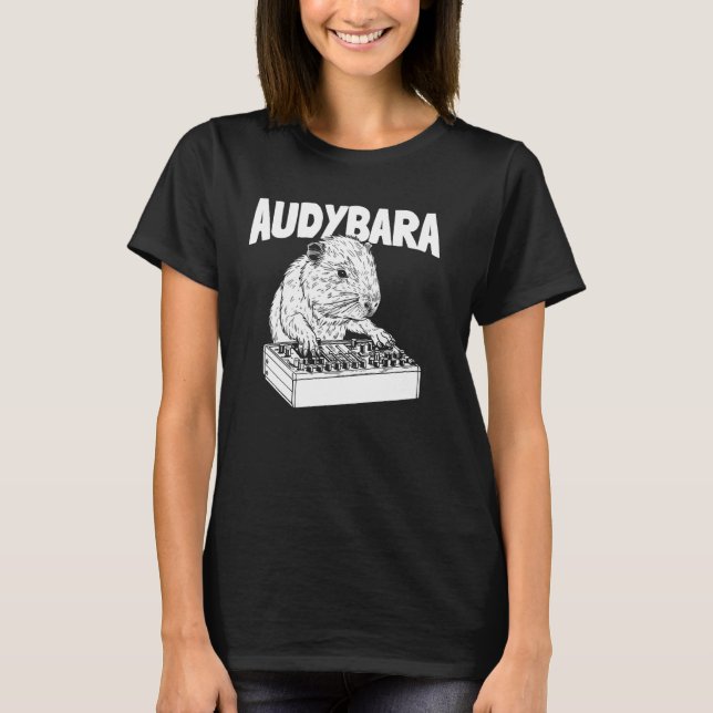 Capybara Audio Ingenjör Studio - Producer Ljud Au T Shirt (Framsida)