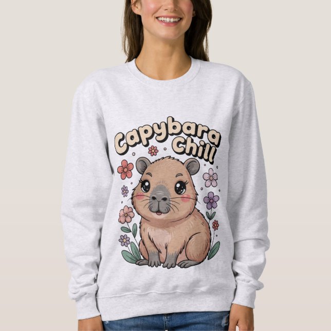 Capybara Avslappnad T Shirt (Framsida)