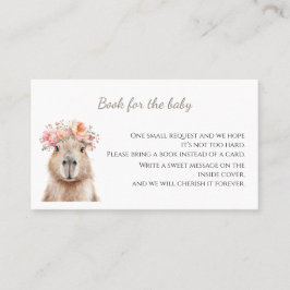 Capybara Baby Shower • Book for Baby Visitkort