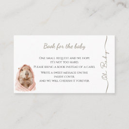 Capybara Baby Shower • Book for Baby Visitkort