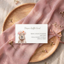 Capybara Baby Shower • Diaper Raffle Card