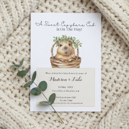 Capybara Baby Shower • Eucalyptus Design Inbjudningar