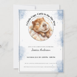 Capybara Baby Shower Invitation • A Little Cutie Spara Datumet
