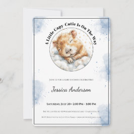 Capybara Baby Shower Invitation • A Little Cutie Spara Datumet