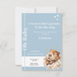 Capybara Baby Shower Invitation • Oh Baby Inbjudningar