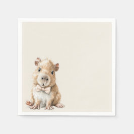 Capybara Baby Shower Napkin • Girl Edition Pappersservett