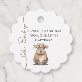 Capybara Baby Shower • Oh Baby Wildflower Gåvor Etiketter